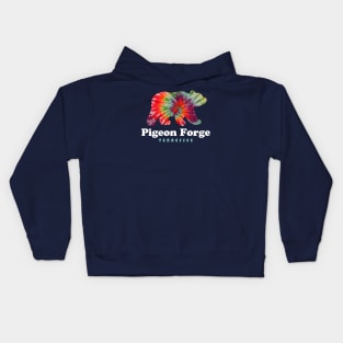 Pigeon Forge Tennessee Vacation Hiking Tie Dye Bear Kids Hoodie